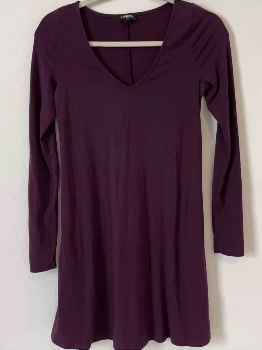 Express Plum Crewneck Top in Deep Purple